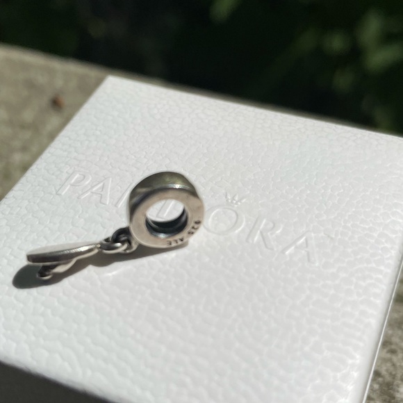 Authentic Pandora flip flop sandal dangle charm sterling silver and cz - Picture 5 of 6